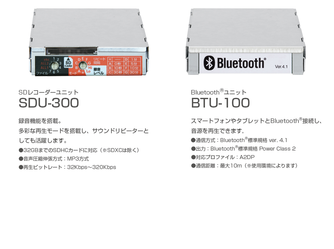 SDレコーダーユニット／Bluetoothユニット